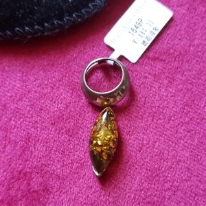 Amber pendant 925.
